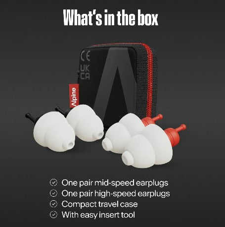 Alpine MotoSafe Pro Earplugs with mini grip