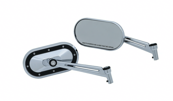 Kuryakyn, Heavy Industry Mirrors  - chrome/black (set)