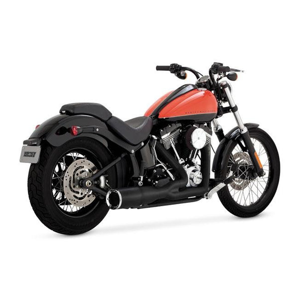 Vance & Hines Hi-Output 2-Into-1 Short Exhaust (Harley Dyna & Softail) - Rocket Bobs Cycle Works