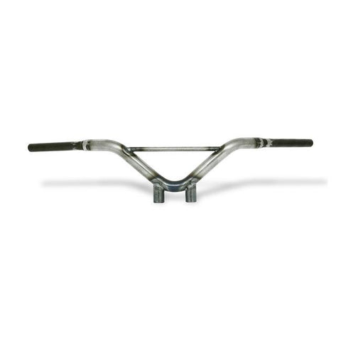F. Kodlin 1-1/4" X-BAR with weld on risers, Raw - Rocket Bobs Cycle Works